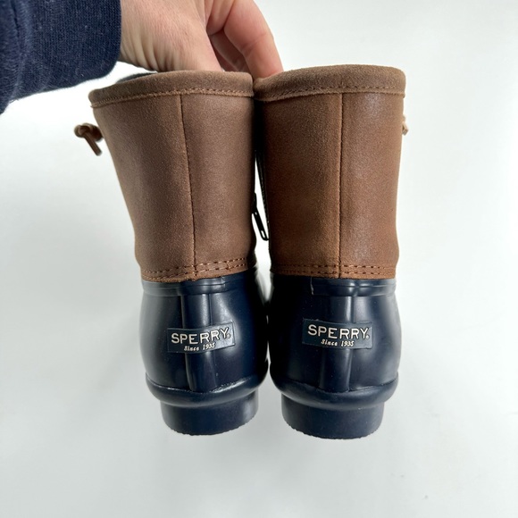 New Womens 7 Sperry Top-Sider Sweetwater Brown/Navy Duck Boots STS98305 - Picture 6 of 14